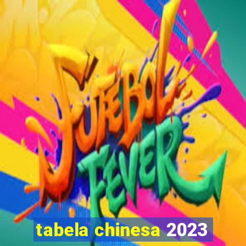 tabela chinesa 2023